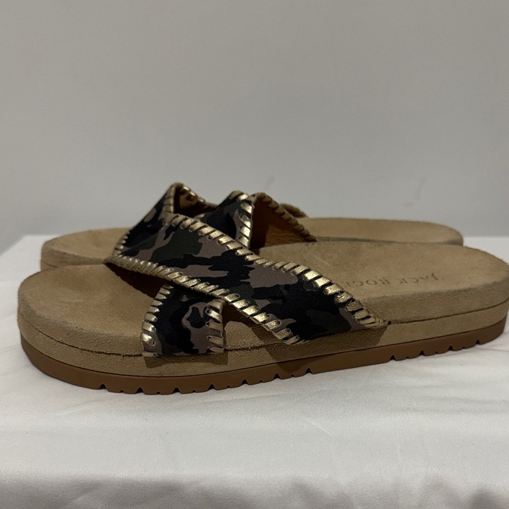 Jack Rogers Camouflage and Tan Sandals - Picture 2 of 6